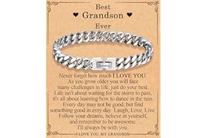 EFVISD Dad Son Grandson Uncle Nephew Brother Husband Boyfriend Gifts for Men Boys, Cuban Bracelet Gifts Graduation Back to School Birthday Christmas Anniversary Valentines Day Gifts for Him Men Teen Boys