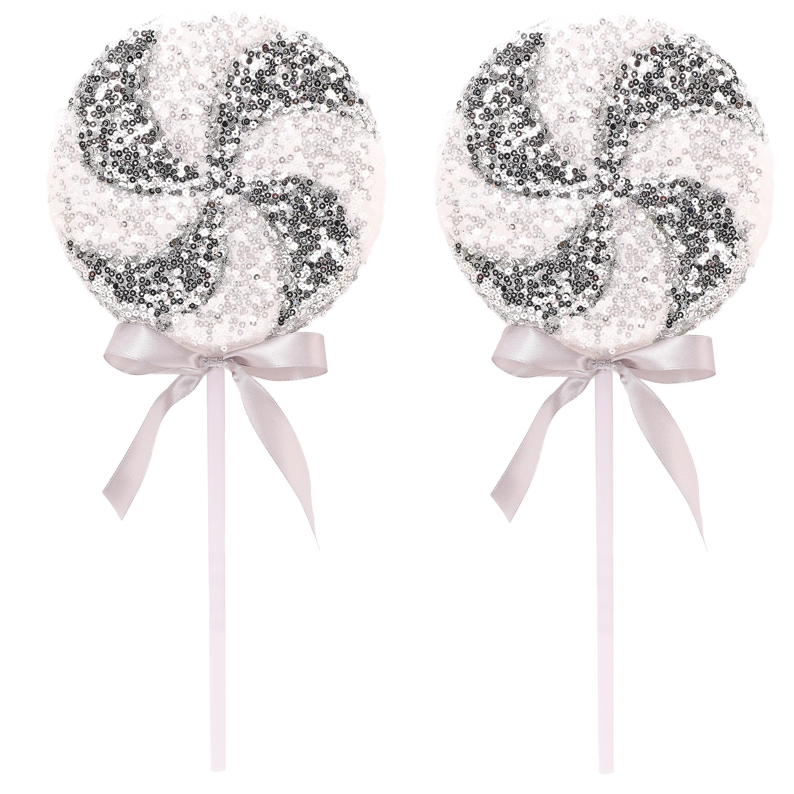 Christmas Concepts® Pack of 2 360mm (14,2") Giant Sparkly Sequin Lollipop Christmas Decoration – Christmas Tree Ornaments – 11 Colours Available