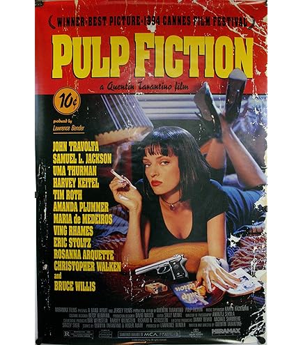 【当時物】90s PULP FICTION ORIGINAL POSTER Pulp Fiction Poster for 90s Room Aesthetic, Quentin