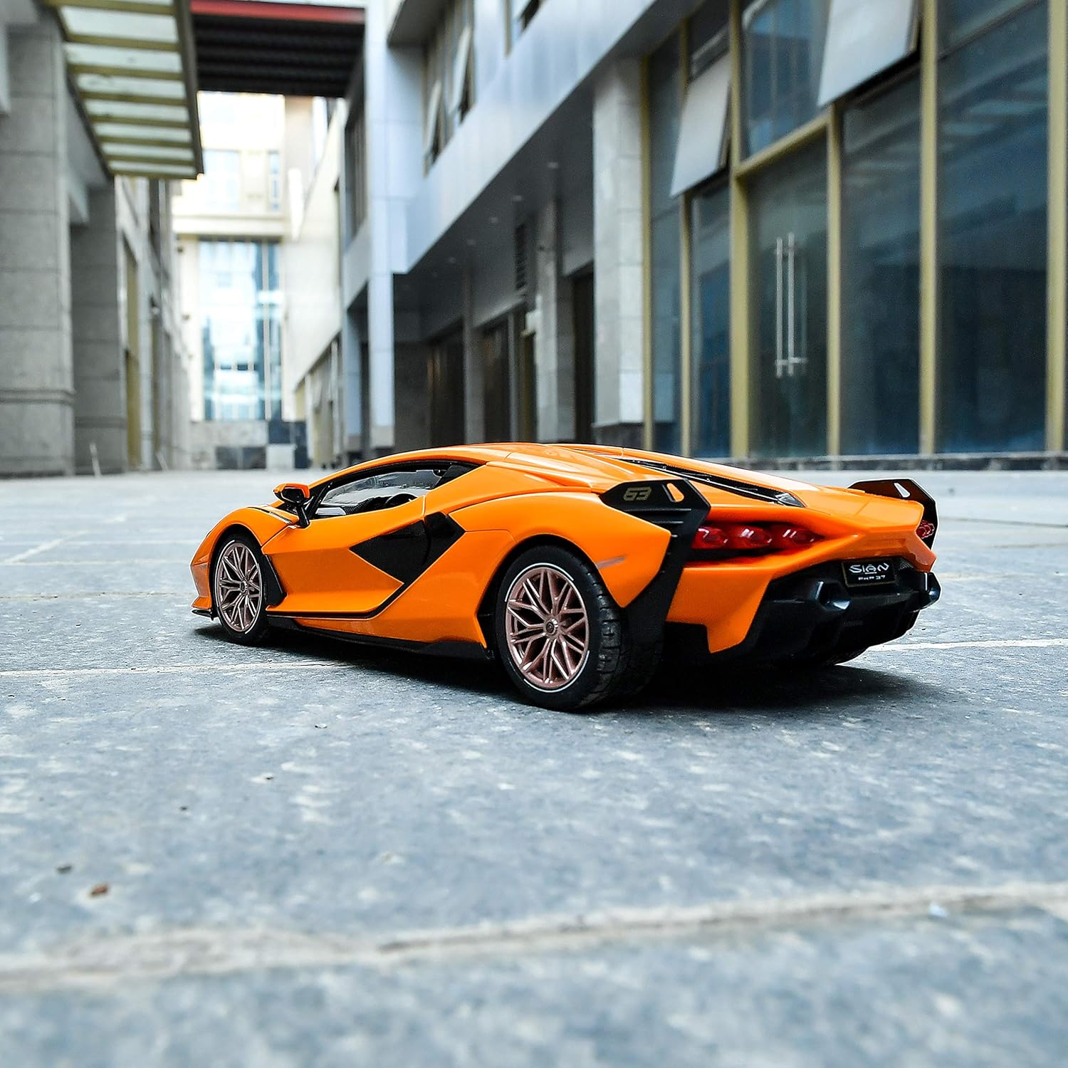 BEZGAR X RASTAR Licensed RC Series, 1:14 Scale Diecast Remote Control Car Lamborghini Sián FKP 37 Electric Sport Racing Hobby Toy Car Model Vehicle for Boys and Girls Teens and Adults Gift (Orange): Toys & Games