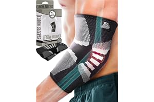Nordic Lifting Elbow Compression Sleeves (1 Pair) for Men & Women - Support for Pain Relief, Tendonitis, Golfer’s & Tennis Elbow - Weightlifting Brace for Workout, Arm & Joint Recovery