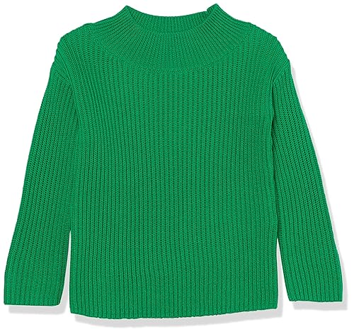 Amazon Essentials Toddler Girls' Modern Wide-Neck Pullover Sweater, Green, 3T