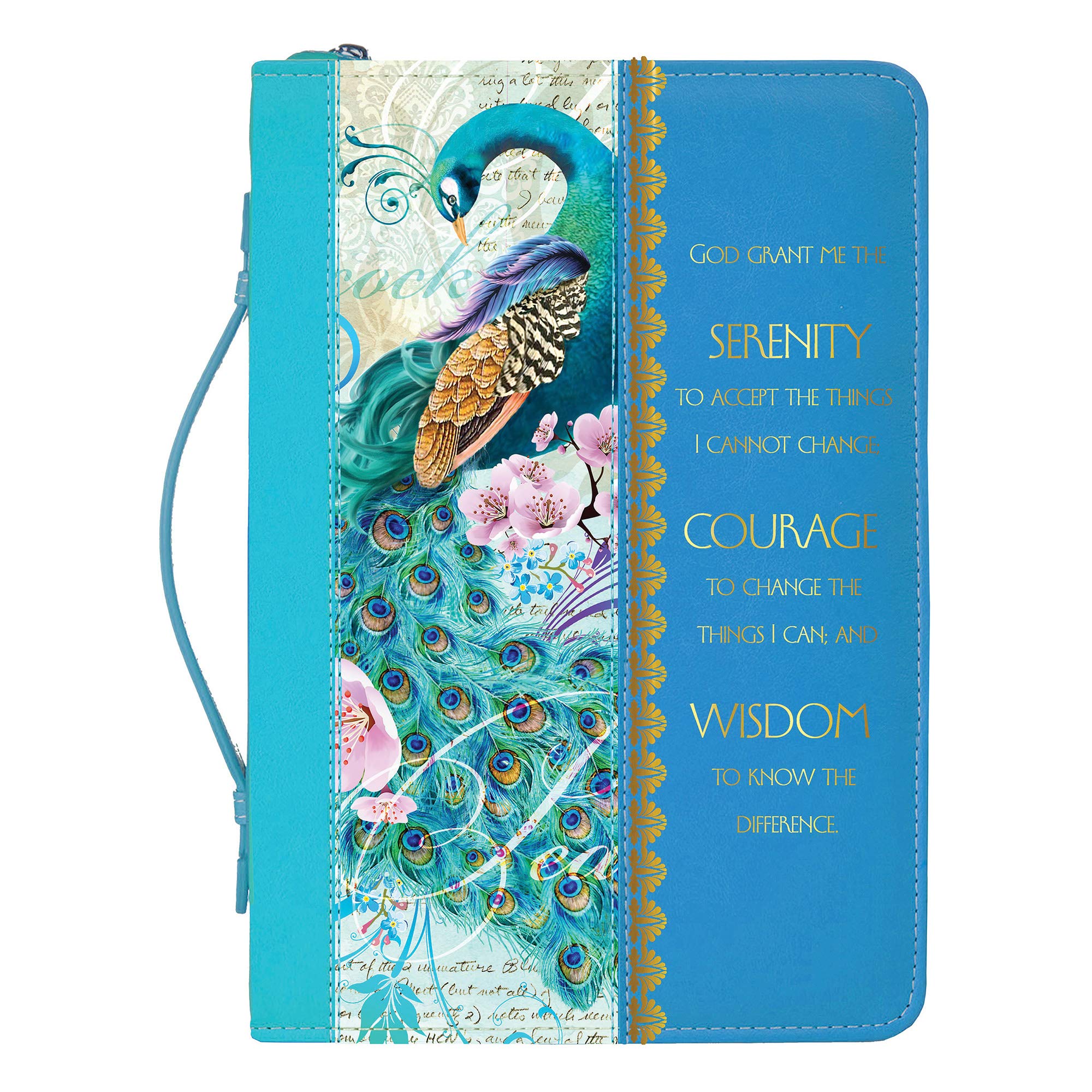 Divine Details: Bible Cover - Peacock Serenity Prayer
