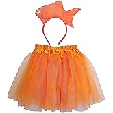 TIKSON Adorable Kids Fish Costume Headband and Tutu 2pcs Set for Halloween Animal Dress Up Accessories