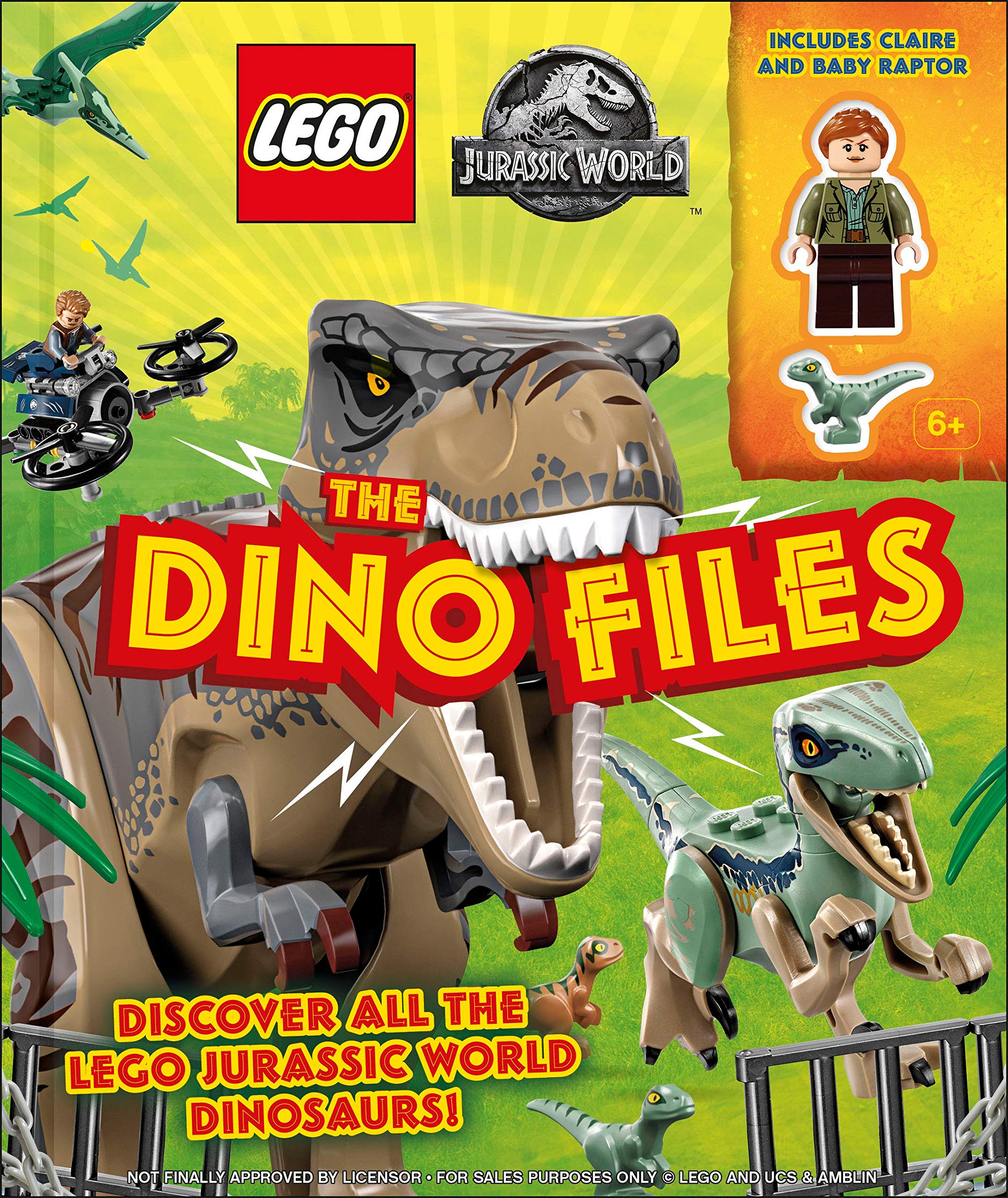 Lego Jurassic World The Dino Files With Lego Jurassic World Claire Minifigure And Baby Raptor Saunders Catherine 9780744028539 Amazon Com Books