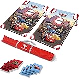 GoSports Disney Pixar Portable PVC Framed Cornhole Toss Game Set with 8 Bean Bags and Travel Carrying Case - Choose Between F