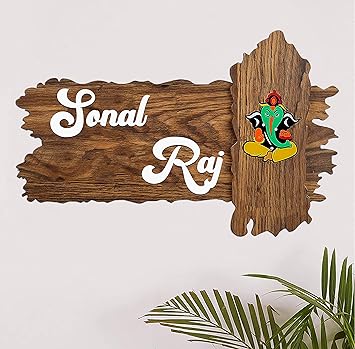 Buy Nidhi Creation Latest Customization Wooden Name Plate For Home I Decorative Plates I Door Nameplate Online At Low Prices In India Amazon In