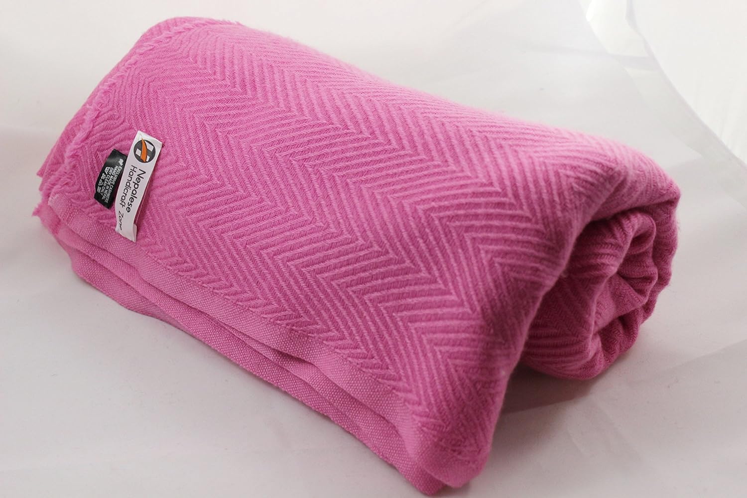 Dark Blue,Natural Cashmere Blanket 54 x 108,Hand Made in Nepal Natural