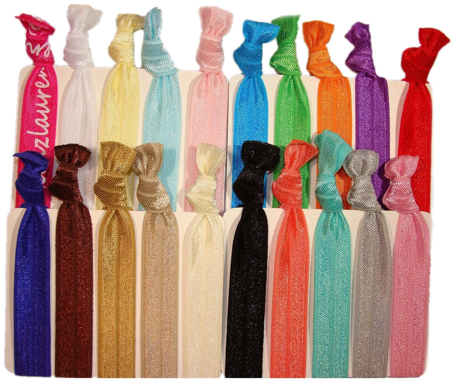 ribbon hair ties, multiple colors