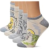 WINNIE THE POOH womens Winnie the Pooh 5 Pack No Show Socks