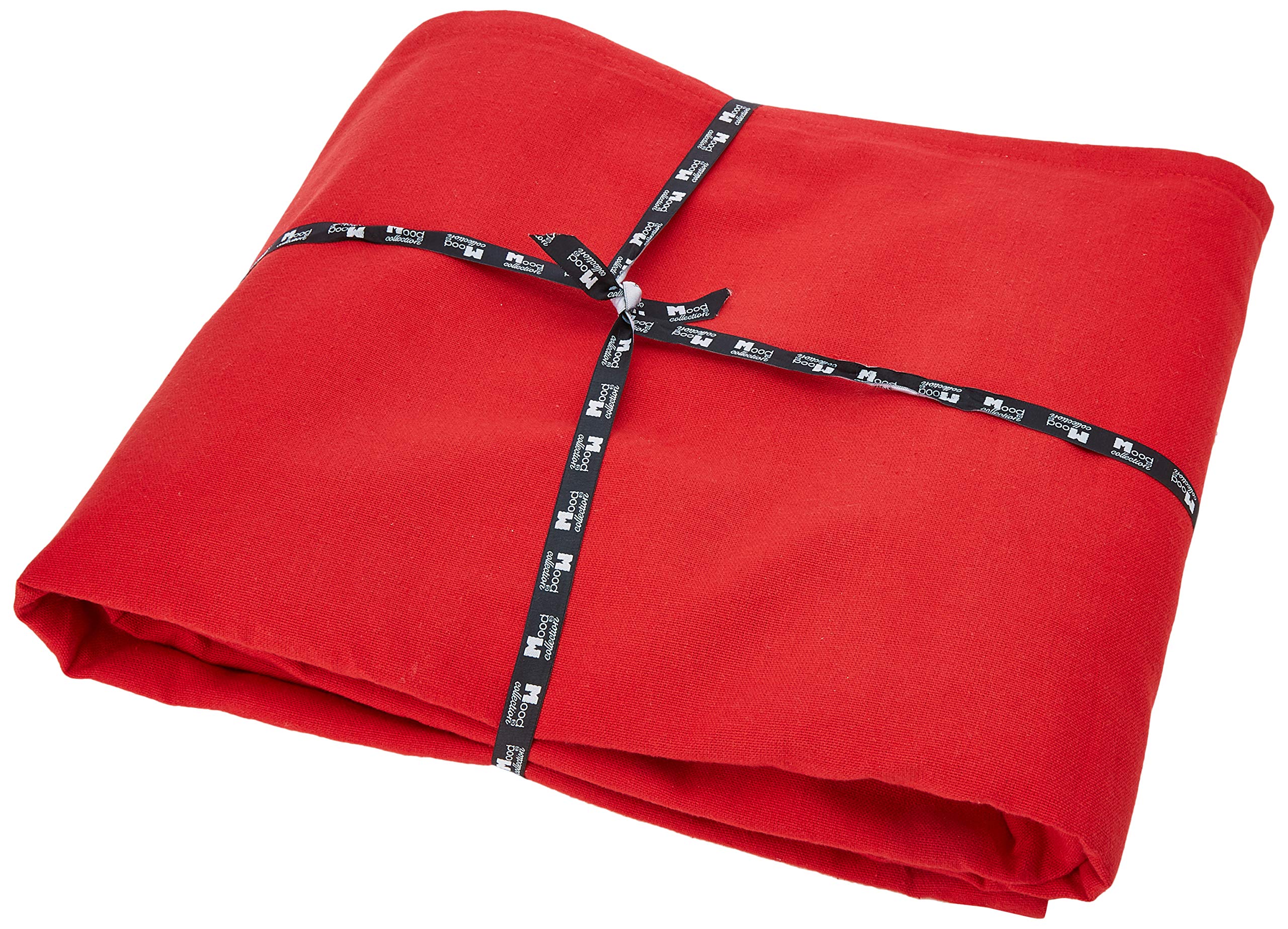 Mood collection Tivoli with Ribbon Table Cloth, 140 x 250 cm, Fabric, Red, One Size