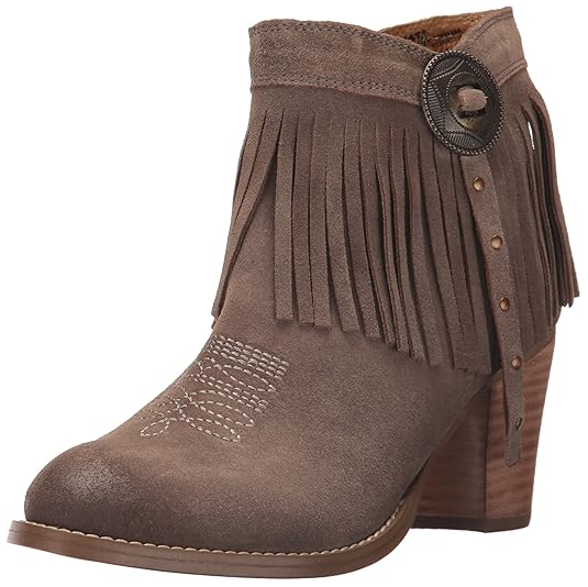 Unbridled Avery Work Boot, Taupe Suede, 7 B US