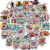 RhythmFit 100 Pcs Football Stickers for Kids, Football Party Favors | 100 Unique Football Designs, Waterproof Vinyl, Ideal for Bottles, Helmets, Party Favors, and Gifts, Removable Without Residue