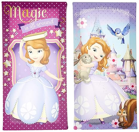 Disney Sofia The First Glow In The Dark Wall Art Toy Pack Of 2