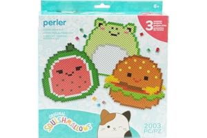 Perler 80-57135 Squishmallows Fused Bead Activity Kit with 3 Summer Projects, Multicolor, 2003 Pieces