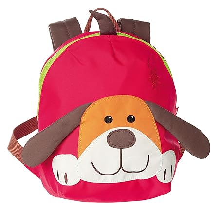 sigikid, Jungen und Mädchen, Mini Rucksack, Motiv Hund, Rot/Braun, 24219