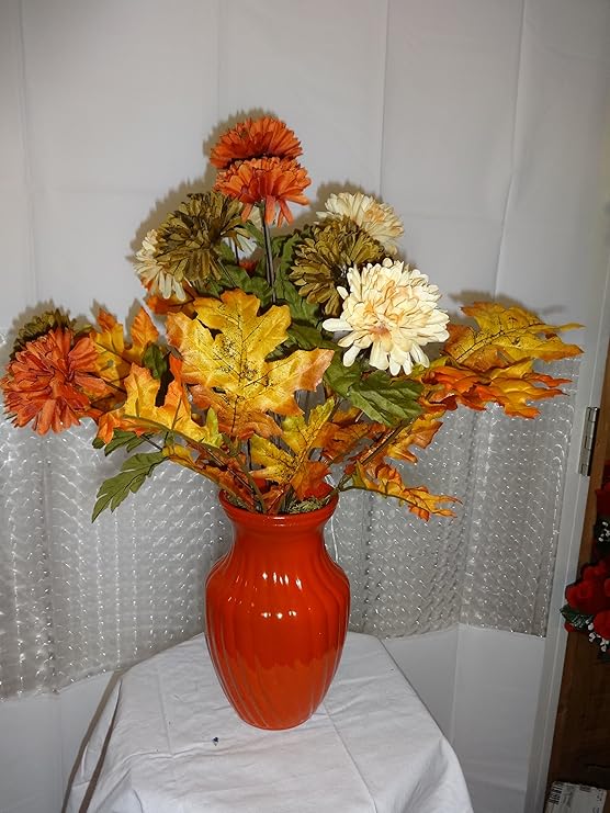 Fall Silk Flower Arrangement Amazon.co.uk Kitchen & Home