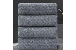 ARL HOME 4 Pack Washcloths Towel Set 13"x13" Premium Bathroom Towel-Ultra Soft & Quick Dry Highly Absorbent Towel,Microfiber Black Washcloths Set Multipurpose for Hand,Face,Gym,Yoga, Dishcloth, Kitchen,Bath