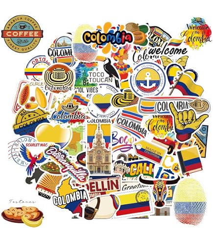 Waterproof Laptop Sticker Colombia Flag Vinyl Sticker - 5 Inch Decal ...
