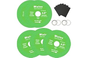 Waies Diamond 4.5 Inch Glass Ceramic Cutting Disc (5pcs) for Angle Grinder & Marble Machine, 1mm Ultra-Thin Blade, 22.23mm Ar