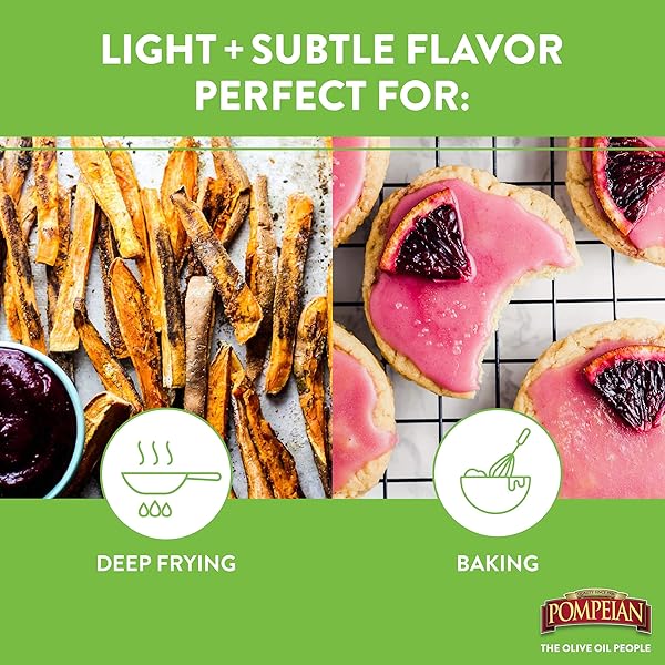 POMPEIAN 100% GRAPESEED OIL, LIGHT AND SUBTLE FLAVOR, 68 FL OZ