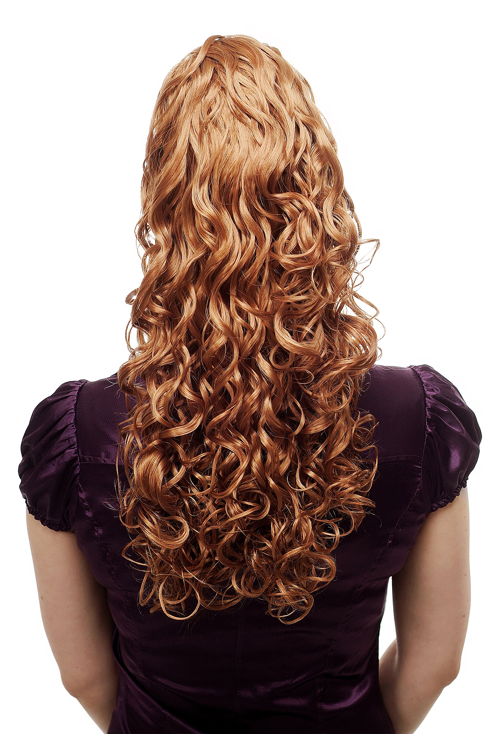 Hairpiece PONYTAIL extension VERY long MASSIVE volume voluminous curly AMAZING curls DARK BLOND ginger kinks N310-27C