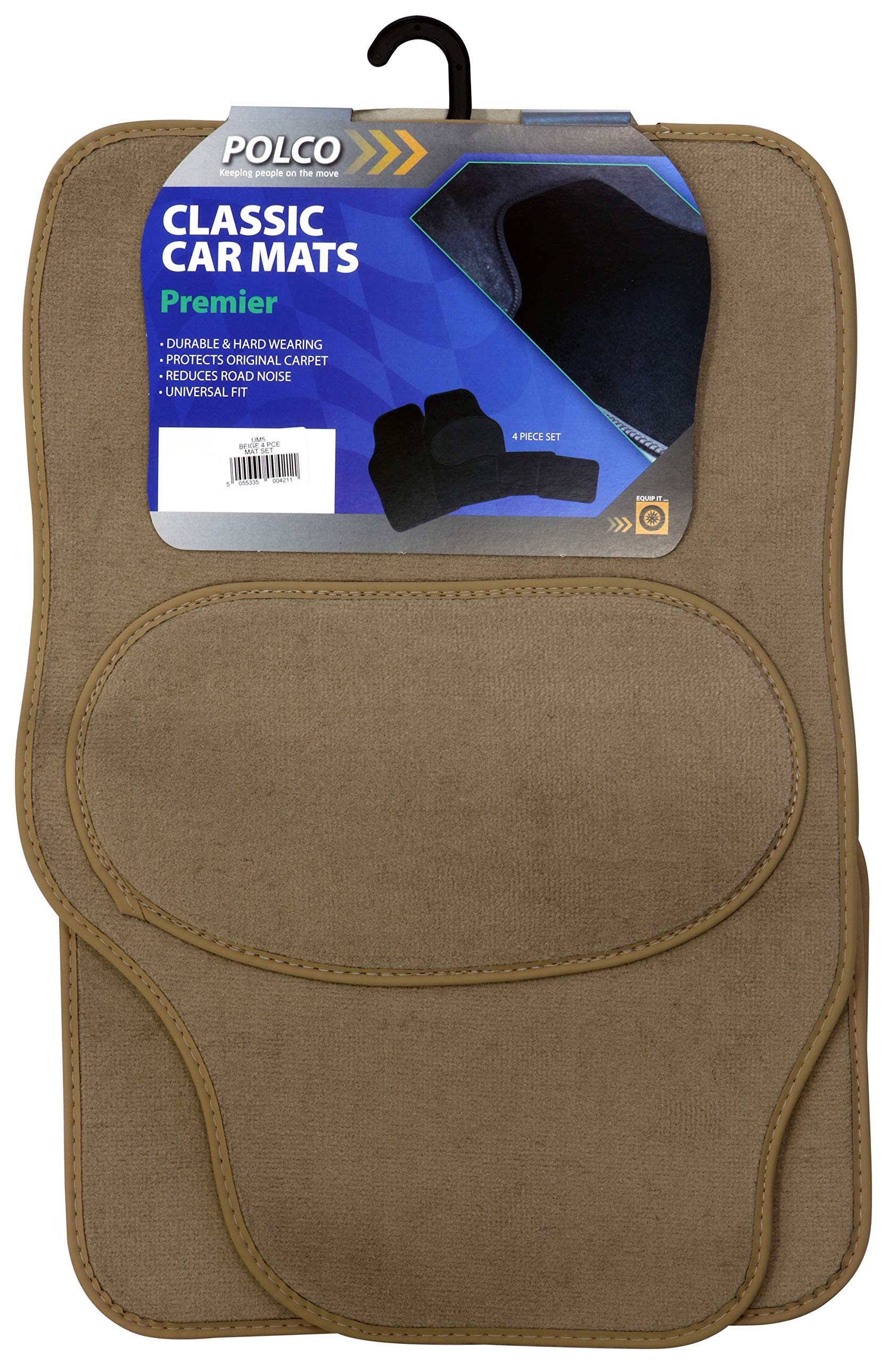 Classic Car Mats Universal UM5 Classic Premium Universal, Beige, Set of 4