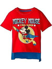 Disney Boys' Mickey Mouse Super Short Sleeve Cape T-Shirt
