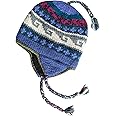 Hand Knit Sherpa Hat with Micro Fleece Lining and Eclectic Patterns, Handmade Winter Toque, Christmas Beanie, Made in Nepal