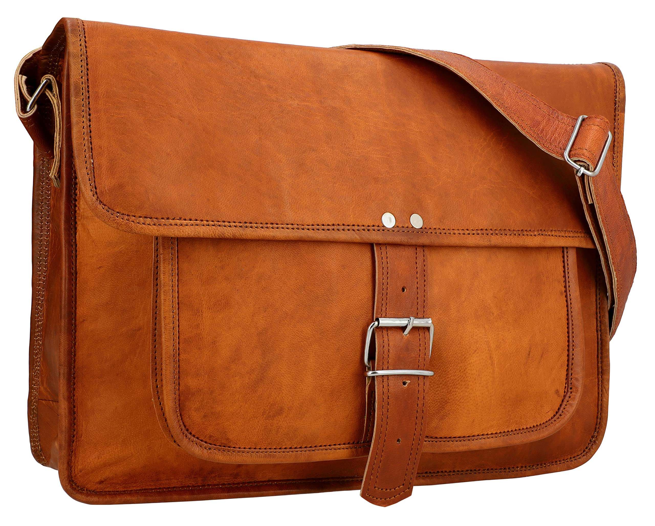 Gusti Shoulder Bag Leather Ollie Briefcase Laptop Bag Brown