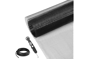 Window Screen, 35" x 118" Screen Door Repair Kit with Rubber Piping and Hand Tool, Screen Repair Kit for Sliding Door, Window