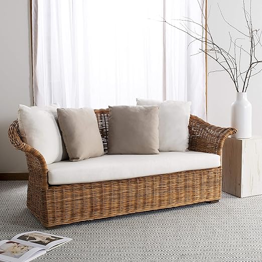 Amazon Com Safavieh Home Collection Oahu Wicker Natural And Cream