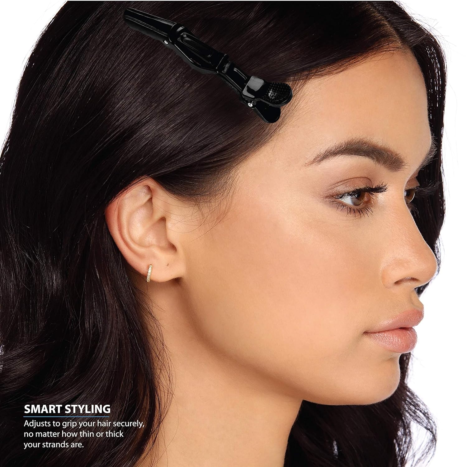 Deke Home Women styling hairclip - 12 pcs professional alligator plastic hair sectioning clips - Durable alligator hair clip with nonslip grip & wide gator big teeth for easy styling thick/ thin : Beauty