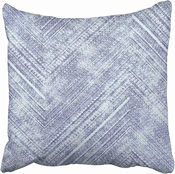 Amazon Com Emvency Throw Pillow Covers 16 X 16 Inches Blue Denim