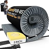 CYMULA Memory Foam Camping Mattress Pad, CertiPUR-US Sleeping Mat, Portable Roll Up Mattress for Adults, Camping Bed Pads for Sleepover, Car Bed with Travel Bag