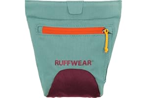 Ruffwear, Treat Trader Dog Treat Pouch, Hands-Free Waist-Worn, One-Handed Magnetic Closure, Belt (30-48 in) or Clip, Waterproof Food-Grade Lining, Zippered Pocket, Clicker Loop, River Rock Green