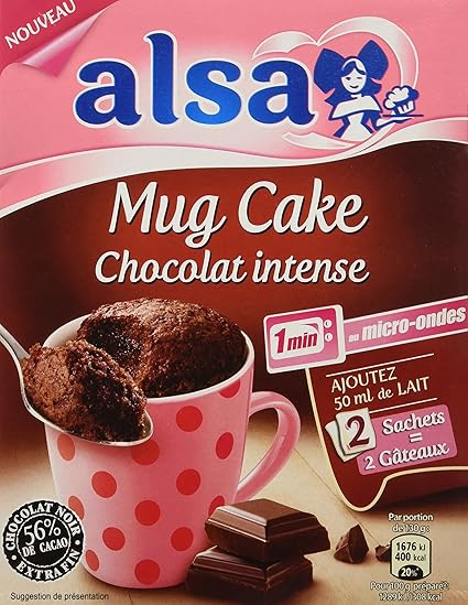 Alsa Preparation Pour Gateau Au Chocolat Mug Cake 2 Sachets 160 G