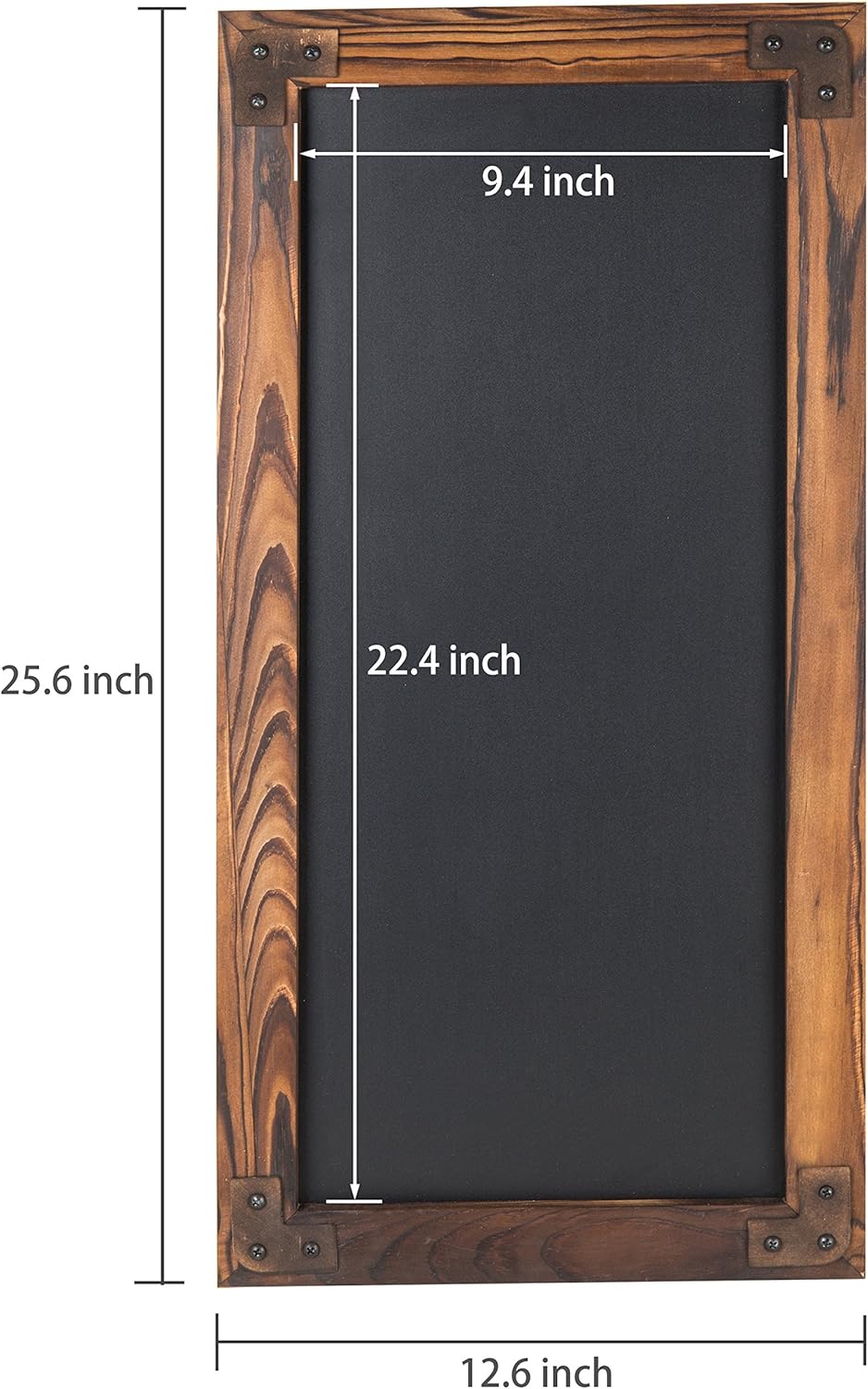 MyGift 12 X 25-Inch Wall-Mounted Erasable Chalkboard with Dark Brown Wood Frame : Office Products