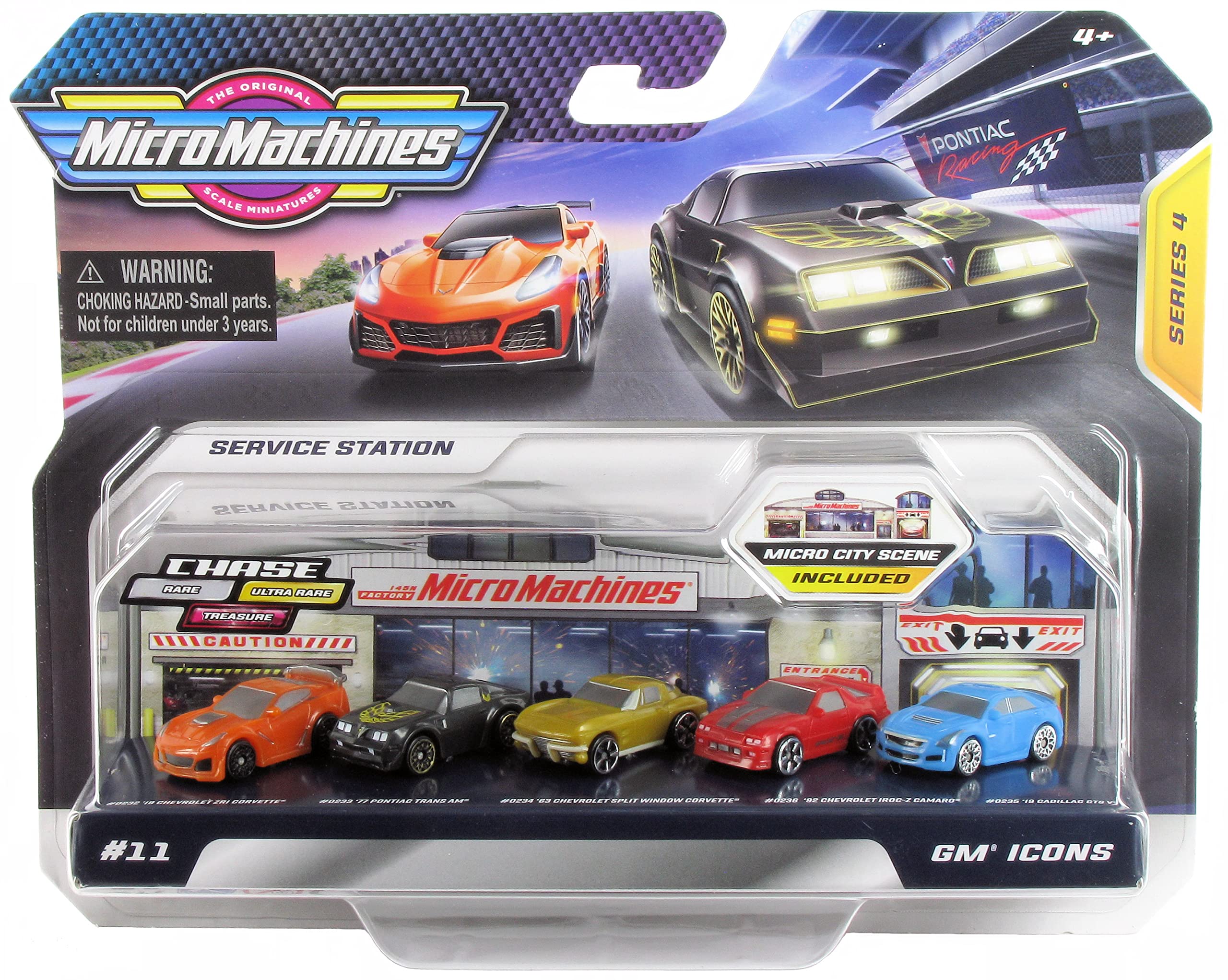 MicroMachines Micro Machines Starter Pack, GM Icons - Contains 5 Vehicles, Iconic Racing Cars - Something Rare Possibility - Micromachines Toy Car Collection