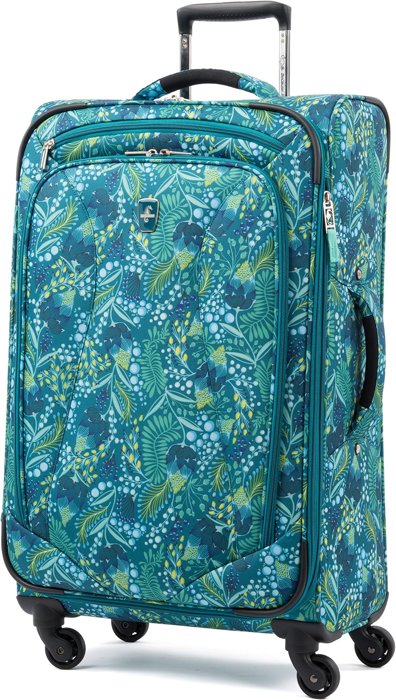 Atlantic Ultra Lite Softsides 25" Expandable Spinner, lulu Green, Checked Medium