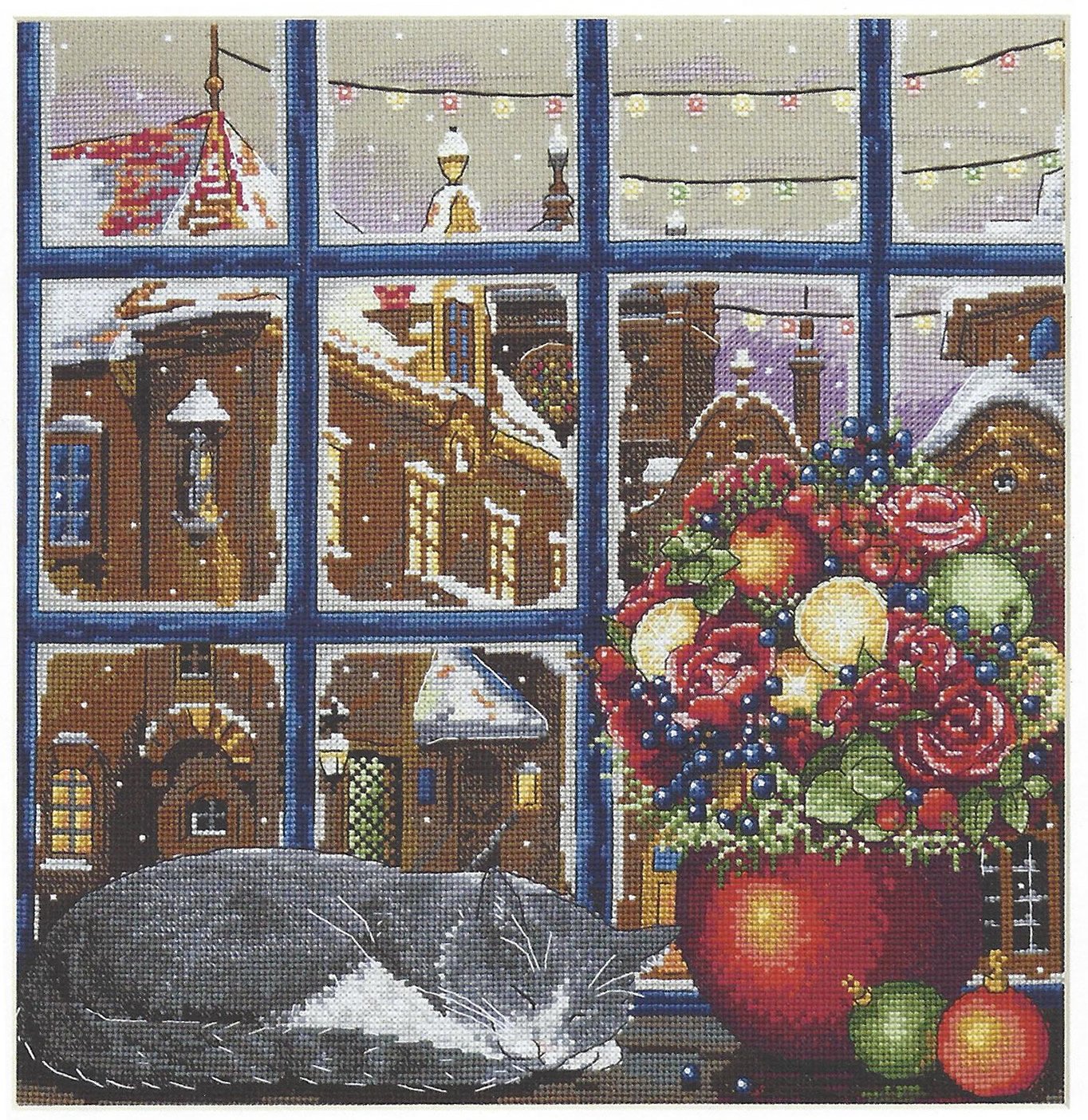 Merejka Winter Dream Counted Cross Stitch Kit, Cotton, Multi-Colour, 30 x 30 cm
