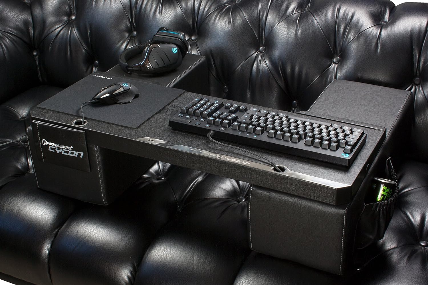 Couchmaster Cycon - Titan Edition (Ergonomic Couch-Gaming Desk, incl. Cushions, Nappa Leather, Real Titan)