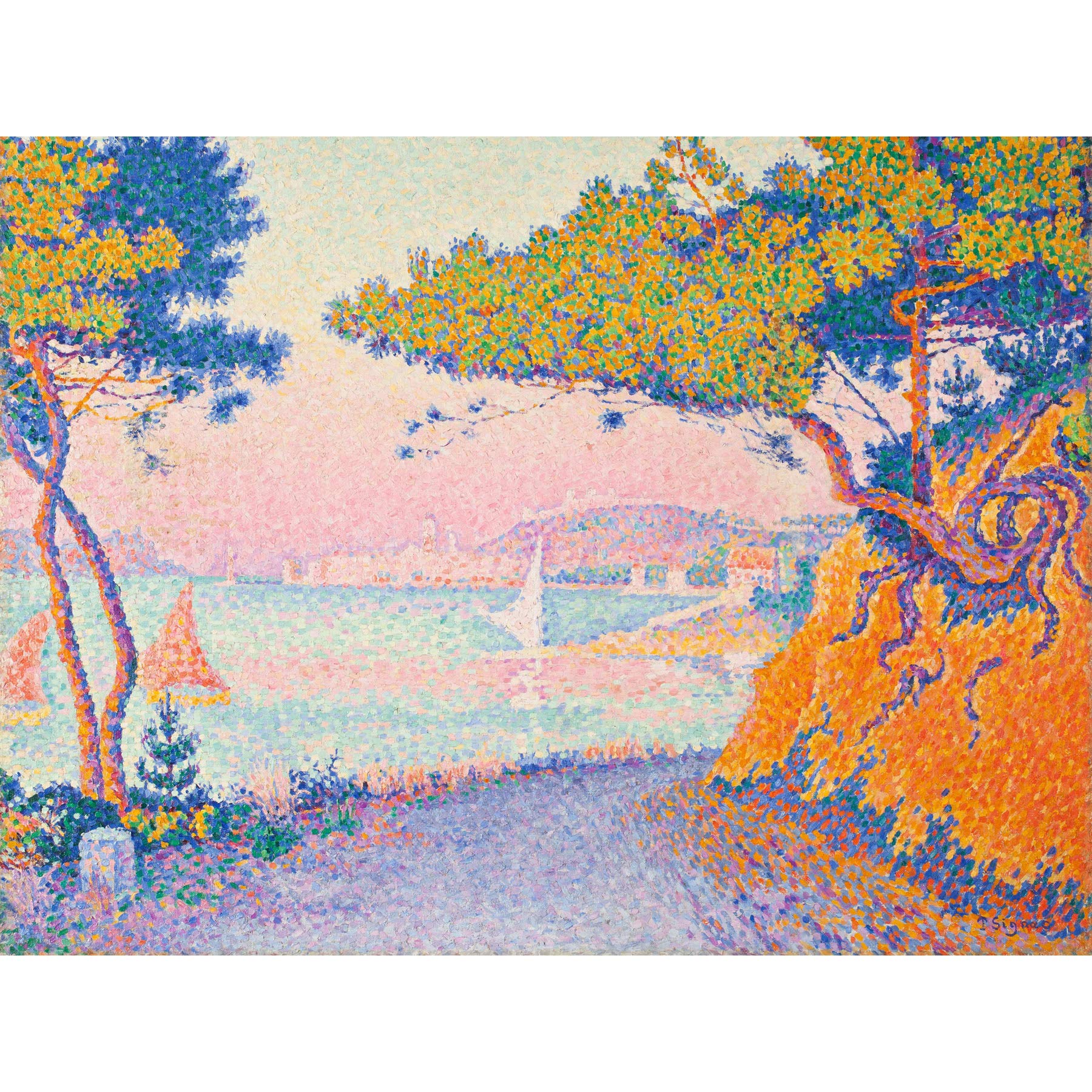 Artery8 Paul Signac Golfe Juan Landscape Painting Large Wall Art Poster Print Thick Paper 18X24 Inch