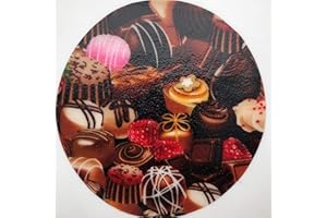 ANDRÉAS Andreas Silicone Non-Slip 6.25" Jar Opener, Easy Lid Opener, Made with Silicone and Fabric, Dishwasher Safe, Garlic Peeler, Yummy Chocolates, 6.25 inch