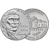 2026 P &amp; D Semiquincentennial Jefferson Nickel 2-Coin Set Uncirculated