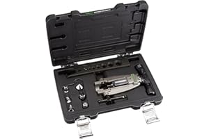 Hilmor 1838947 Quick Engage Flare and Swage Kit, HVAC Tools and Equipment for Maintenance and Repairs, Single Hand Operation, Black