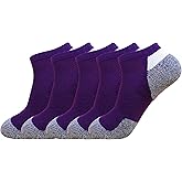 HaloYIYI Men's 5 Pack Low Cut Athletic Socks Durable Ankle Mesh Cushioned Breathable Sport Socks