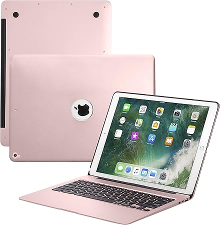 Ipad Pro 12 9 Keyboard Case 7 Colors Backlight Slim Aluminum Bluetooth Wireless Keyboard With Protective Translucent Silicone Keyboard Cover And 5600 Mah Power Bank For Ipad Pro 12 9 Inch Rose Gold Amazon Ca Computers