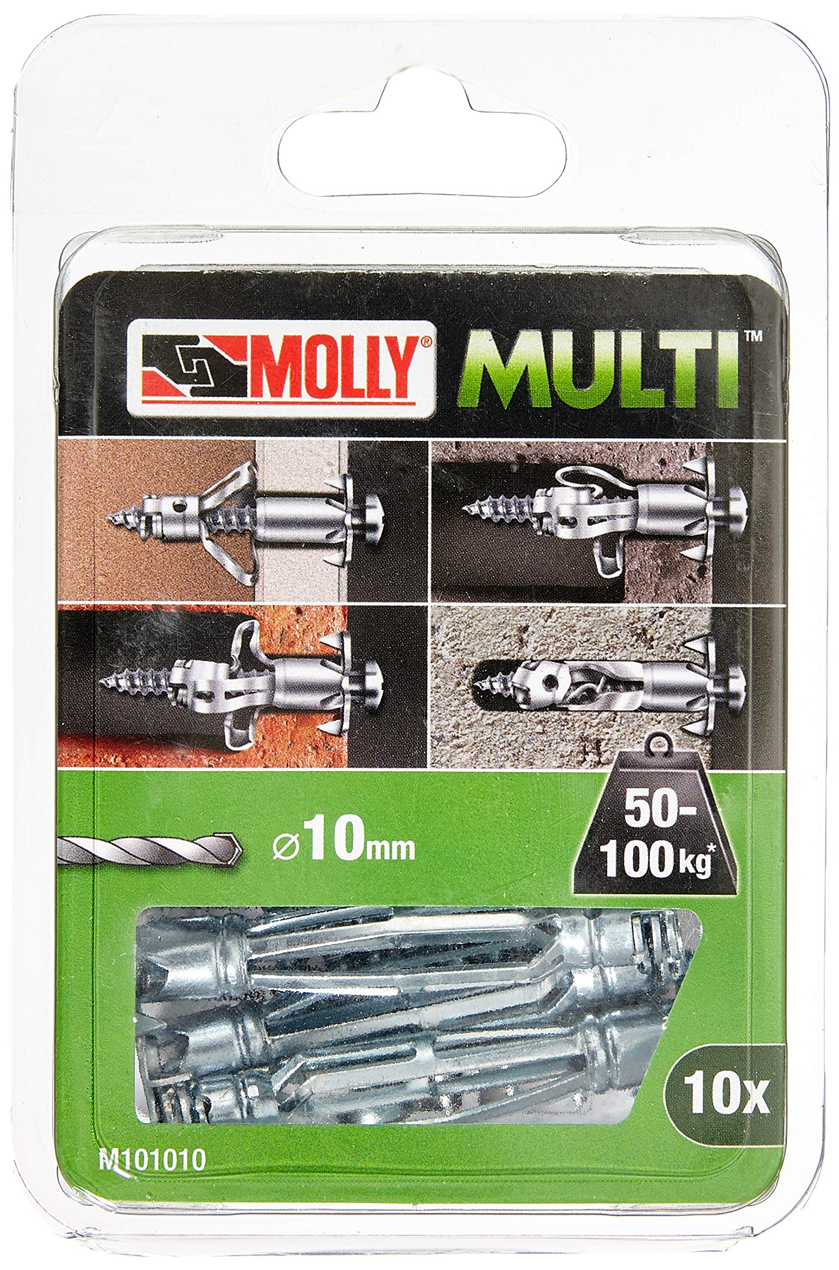 Molly Multi Metal Fixing, 10 x 60 mm - Pack of 10