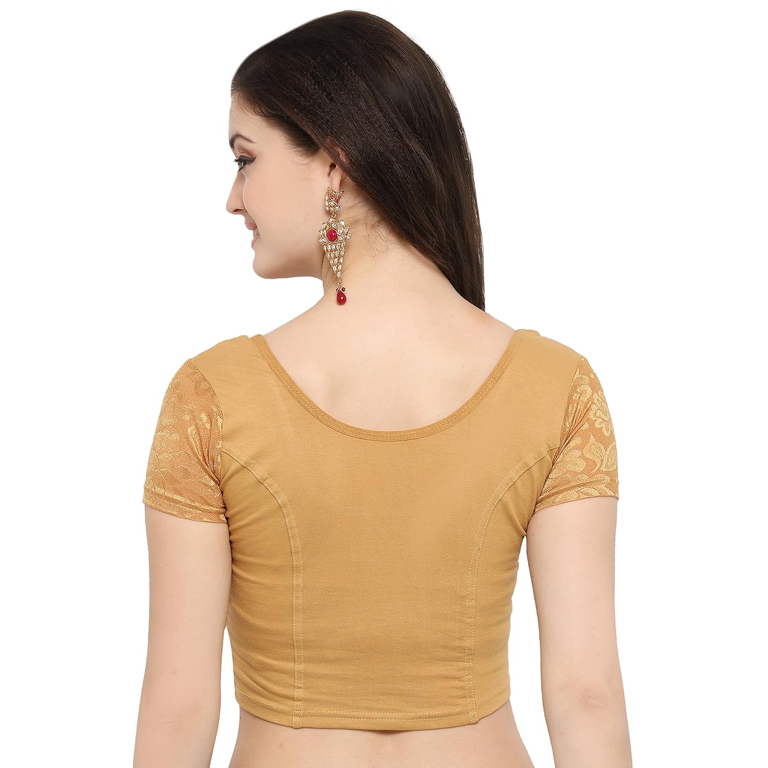 janasya women's cotton lycra stretchable readymade blouse